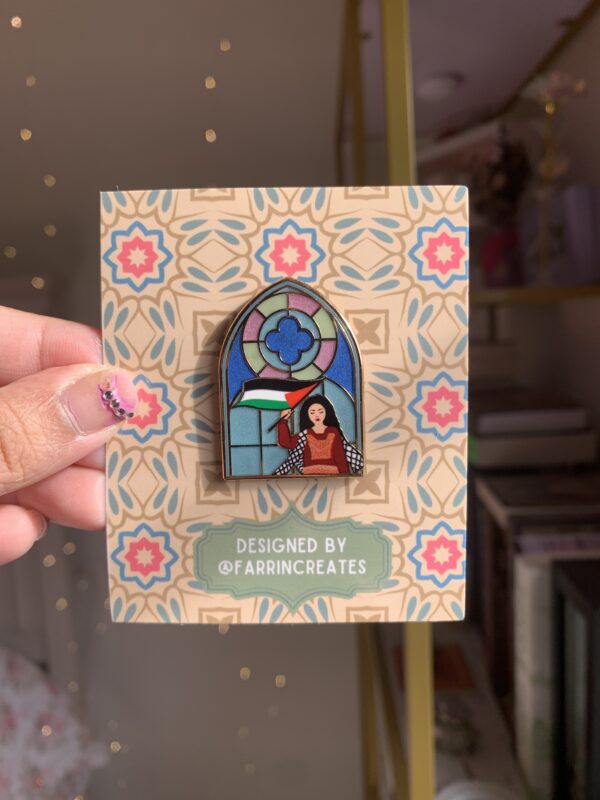 Palestine Stained Glass Enamel Pin - Image 2