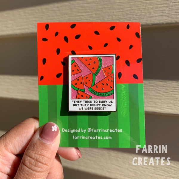 “Watermelon Polaroid” Hard Enamel Pin - Image 2