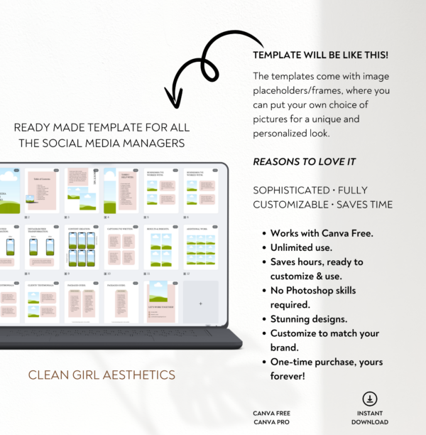 Social Media Manager Portfolio Template | Marketing Portfolio Template | Editable Canva Templates - Image 6