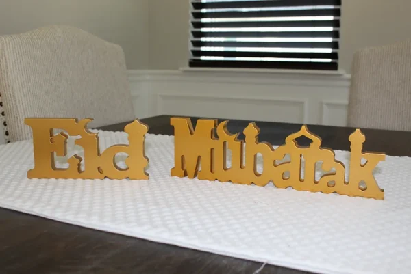 Eid Mubarak Standing Wood sign - Image 2