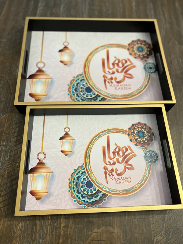 2 Piece Ramadan Kareem Serving Trays