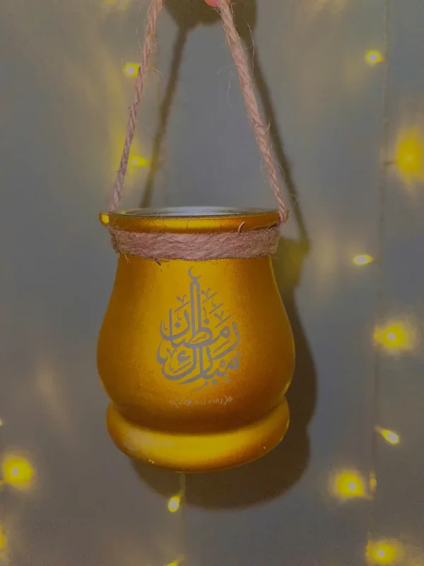 Ramadan Mubarak Glass Lantern - Image 3