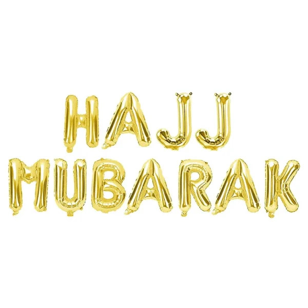 Hajj Mubarak Foil Balloon Banner