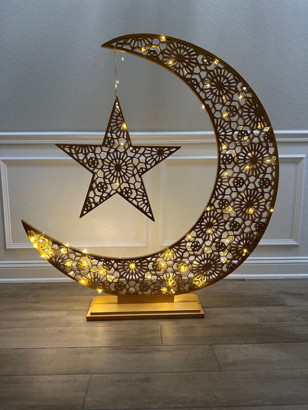 Ramadan/Eid Wooden Crescent multiple sizes - Image 7