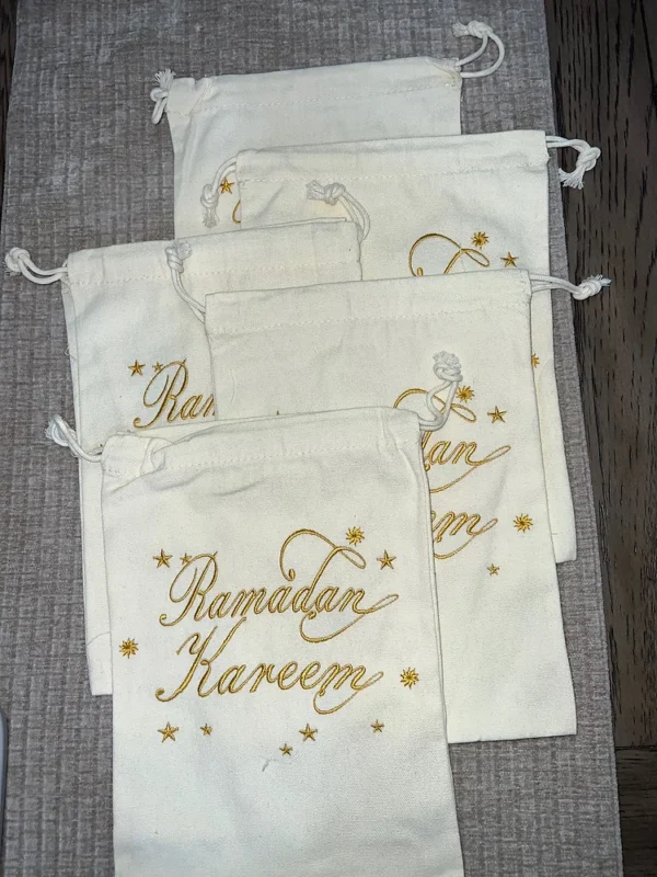 Ramadan Kareem Embroidered Favor Bags 5 piece - Image 3