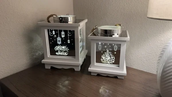 2 Piece set Ramadan Lanterns Arabic