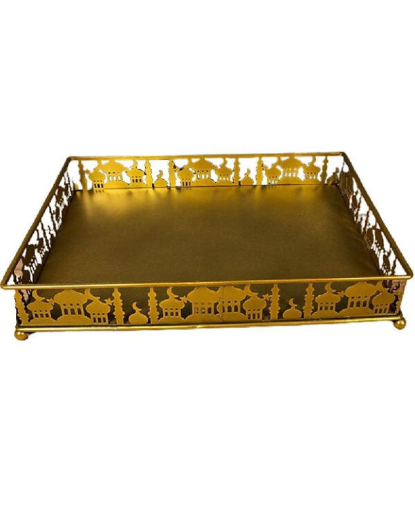 Ramadan/Eid White or Gold metal serving tray
