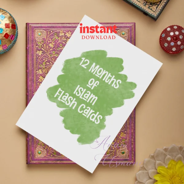 12 Months of Islam Flash Card, Ramadan Kids Activity, Muslim Kids, Kids Eid Gift, Quran Learning, Islamic Learning, Muslim Homeschool, Learning