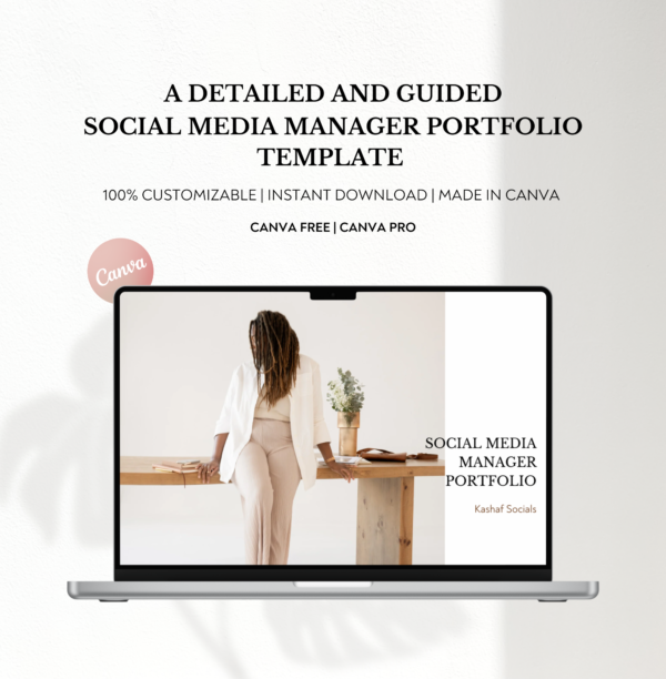 Social Media Manager Portfolio Template | Marketing Portfolio Template | Editable Canva Templates - Image 2