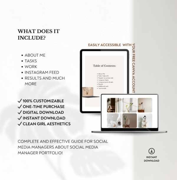 Social Media Manager Portfolio Template | Marketing Portfolio Template | Editable Canva Templates - Image 5