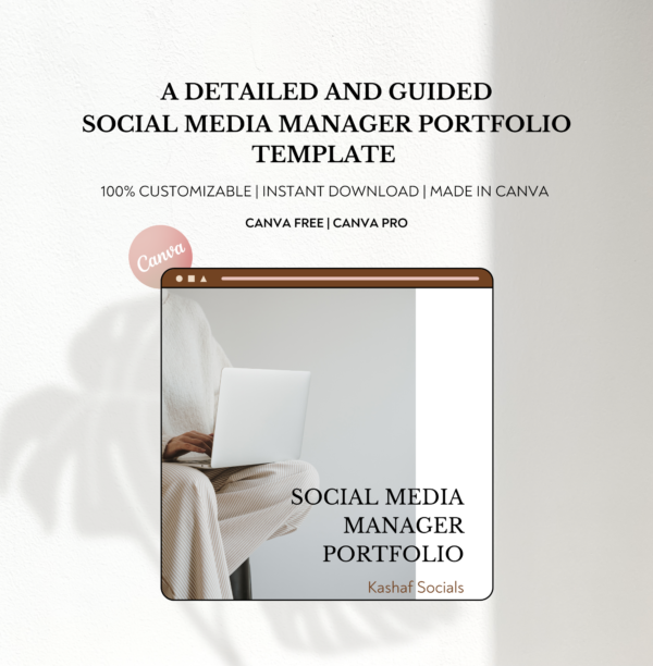 Social Media Manager Portfolio Template | Marketing Portfolio Template | Editable Canva Templates - Image 2
