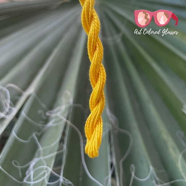 Turmeric Yellow - Botanically Dyed Perle Cotton Embroidery Thread Size #8 (8m)