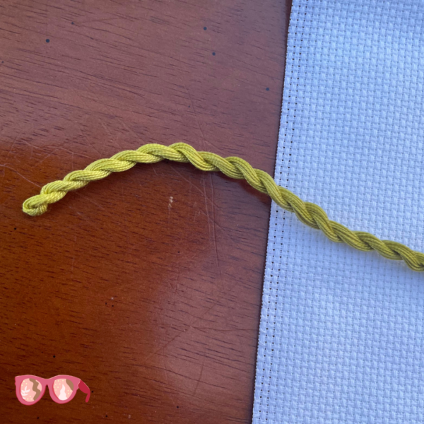 Turmeric Hibiscus Green - Botanically Dyed Perle Cotton Embroidery Thread Size #8 (8m) - Image 2