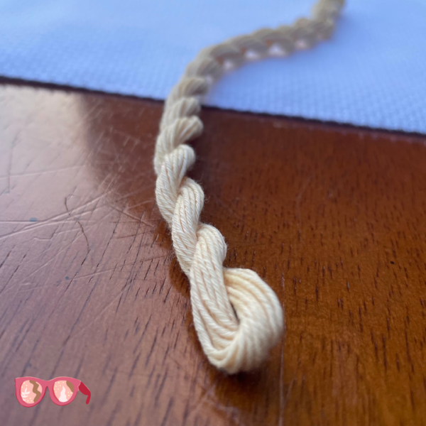 Safflower Cream - Botanically Dyed Sashiko Embroidery Thread 20/6 (8m) - Image 3
