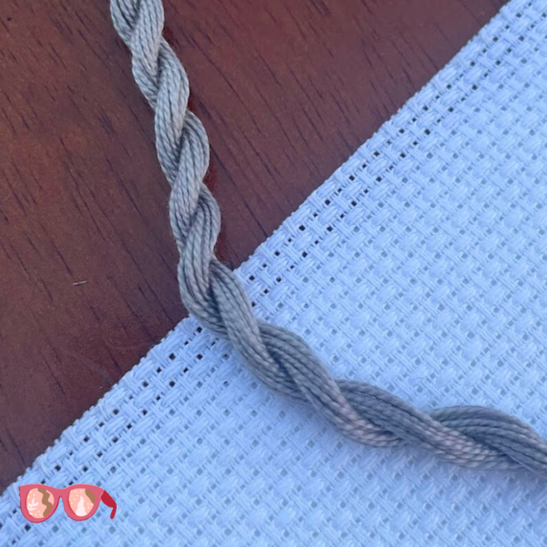 Hibiscus Gray - Botanically Dyed Perle Cotton Embroidery Thread Size #8 (8m) - Image 4
