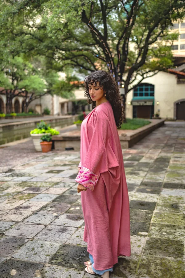 Rosey Kimono Abaya - Image 2