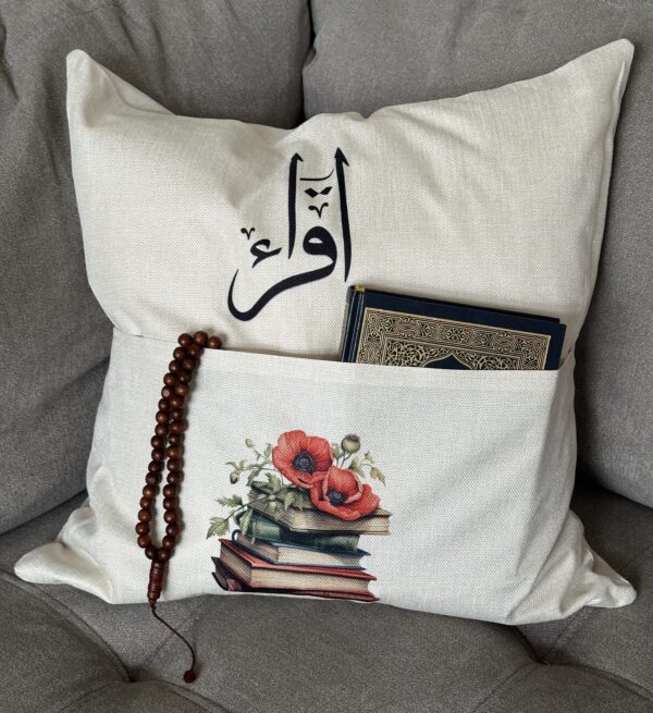 Custom Pocket Reading Pillow cover - Image 2