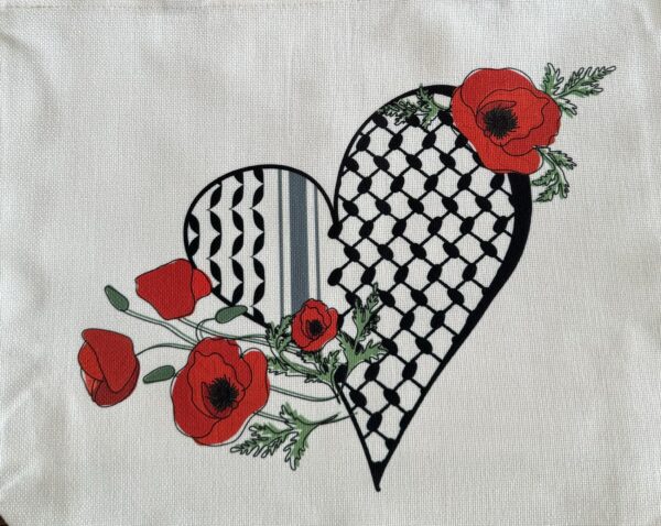 Palestine sweatshirt (Keffiyeh, Poppy, and Heart) - Image 4