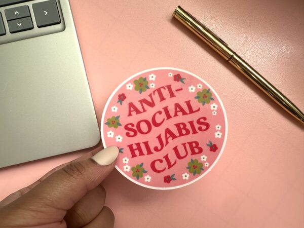 Anti-Social Hijabis Club Sticker | Islamic Stickers | Laptop Stickers