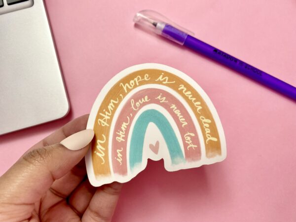 Aesthetic Rainbow Sticker | Faith Quote Sticker | Islamic Stickers | Laptop Stickers