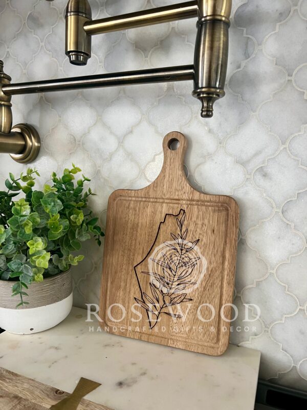 Palestine Olive Branch Engraved Cutting Board | Ramadan | Eid Table Decor -Islamic decor - Eid gift ramadan gift - Image 3