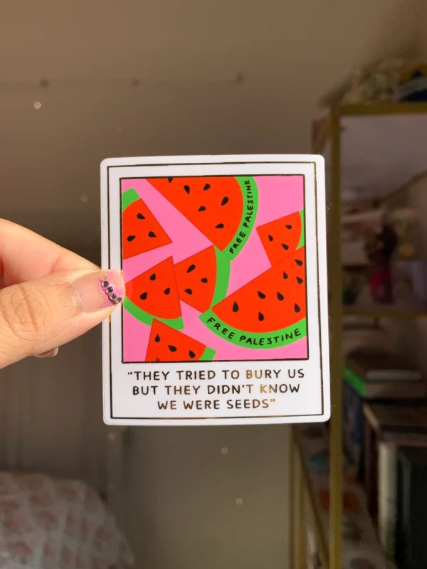 Watermelon Polaroid Goil Foil Sticker