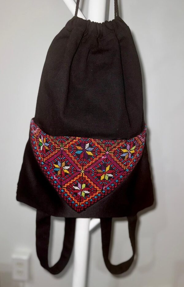 Hand Made Palestinian Tatreez Shoulder Bag with Pockets