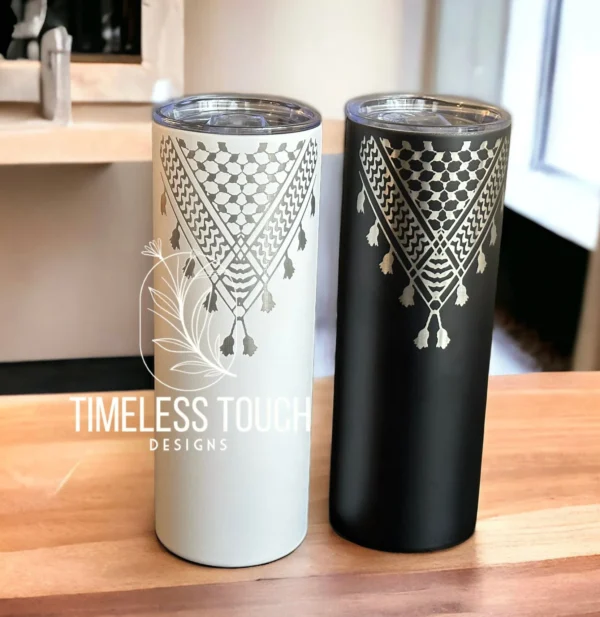 20 oz Keffiyeh Engraved Tumbler