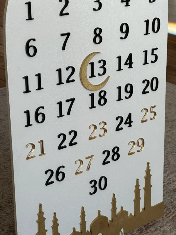 Ramadan countdown calendar wood and acrylic - Ramadan countdown - Image 3