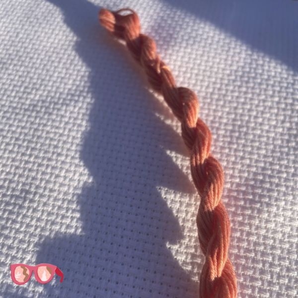 Madder Root Coral - Botanically Dyed Sashiko Embroidery Thread 20/6 (8m) - Image 2