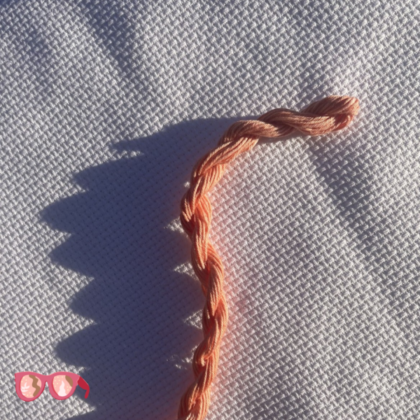 Madder Root Medium Pink - Botanically Dyed Sashiko Embroidery Thread 20/6 (8m) - Image 2
