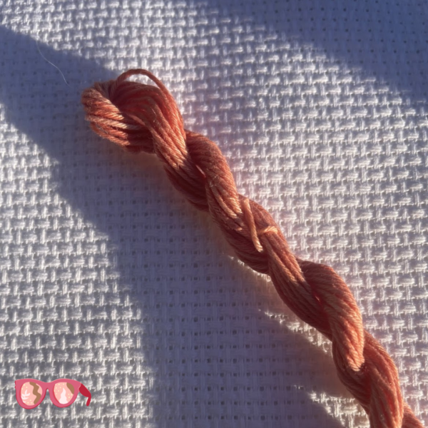 Madder Root Coral - Botanically Dyed Sashiko Embroidery Thread 20/6 (8m) - Image 3