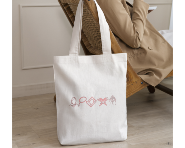 White Cotton Taraweeh Tote Bag - Image 2