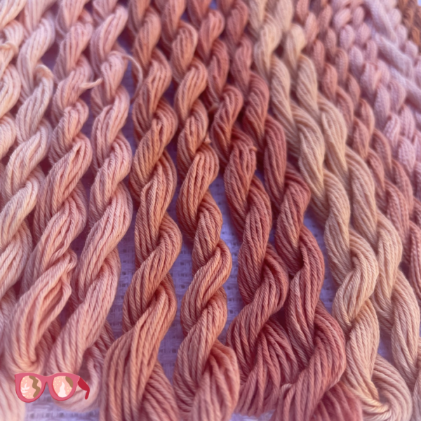 Madder Root Coral - Botanically Dyed Sashiko Embroidery Thread 20/6 (8m) - Image 5
