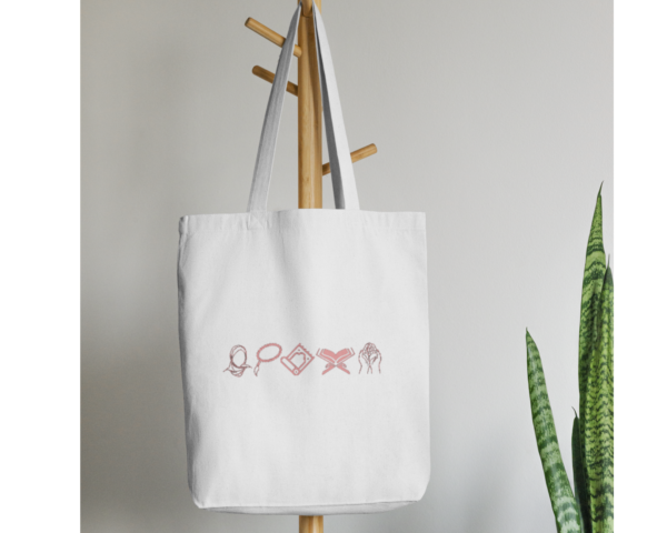 White Cotton Taraweeh Tote Bag - Image 3