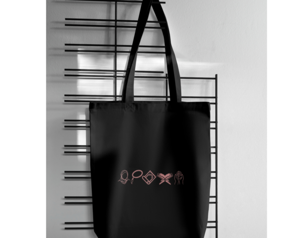 Black Polyster Taraweeh Tote Bag - Image 2