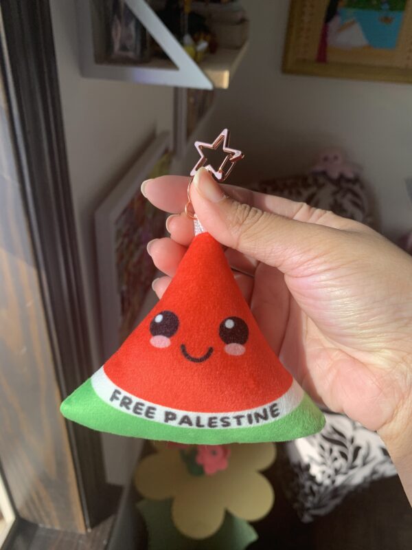 Reversible Watermelon Mood Plushie Keychain