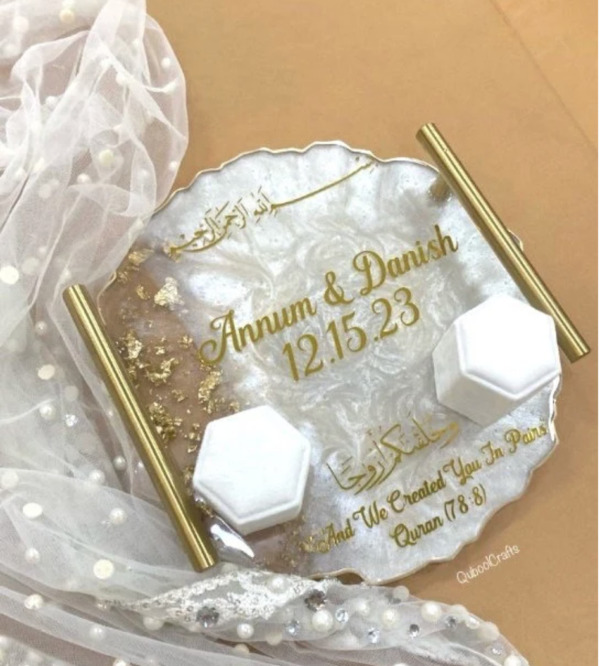 Gold Resin Ring Tray