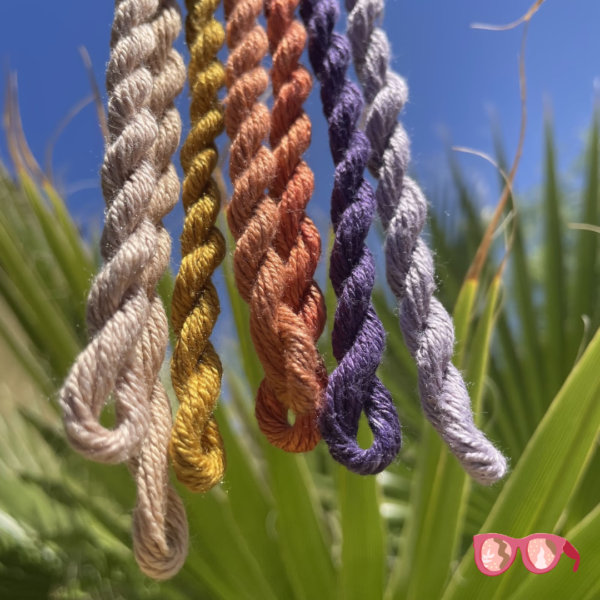 Naturally Dyed Spun Silk Thread for Tatreez - Image 2