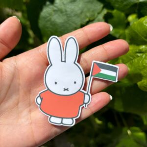 Miffy Palestine Vinyl Sticker - handmade, waterproof, dishwasher-safe
