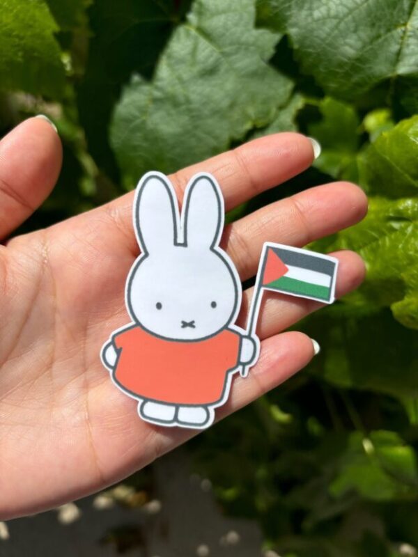 *PRE-ORDER* Miffy Palestine Flag Vinyl Sticker - handmade, waterproof, dishwasher-safe FREE SHIPPING