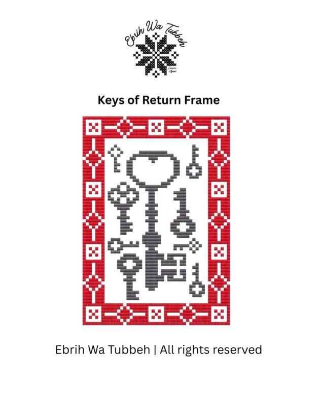 Keys of Return Frame Tatreez Pattern | PDF file