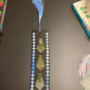 Hand Stitched Tatreez Bookmark: Hebron Tree, Palestine Embroidery