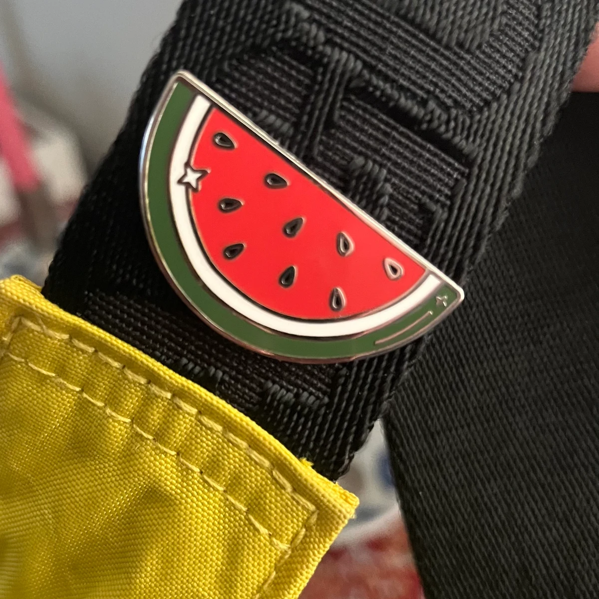 Palestine Watermelon Pin | Hard Enamel | Palestine Flag Falasteen | for bags, clothes, hats, lanyards Christmas stocking stuffer - Image 3