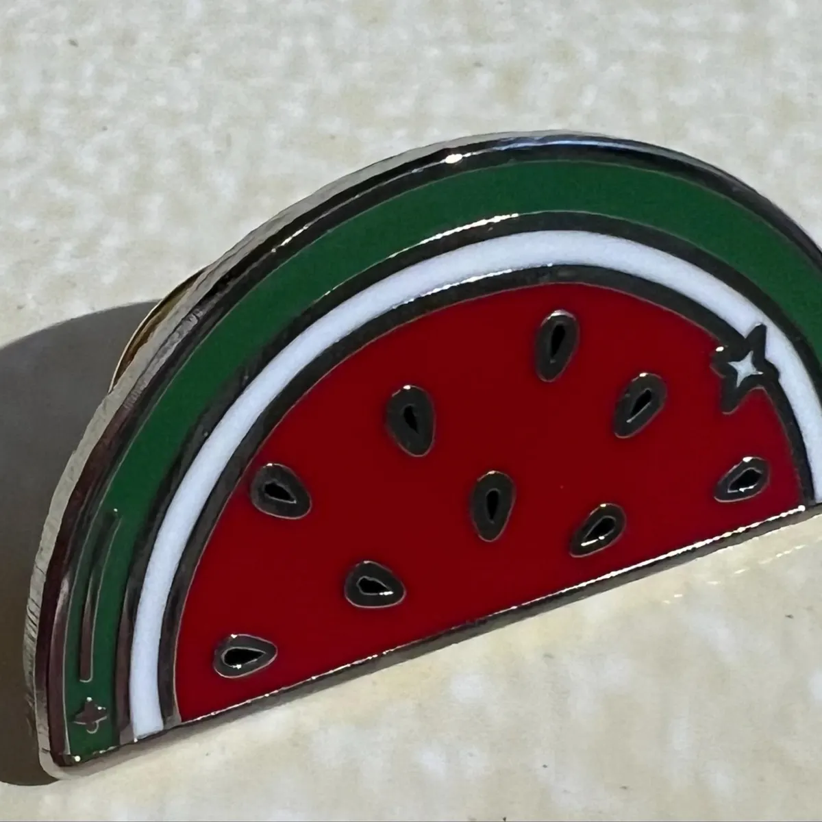 Palestine Watermelon Pin | Hard Enamel | Palestine Flag Falasteen | for bags, clothes, hats, lanyards Christmas stocking stuffer - Image 5